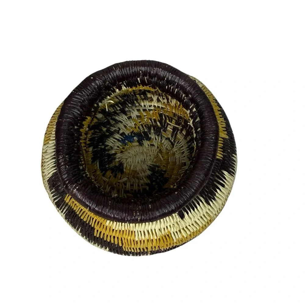 Indigenous Panama Village Handwoven Basket Small Size‎ Woven Basket